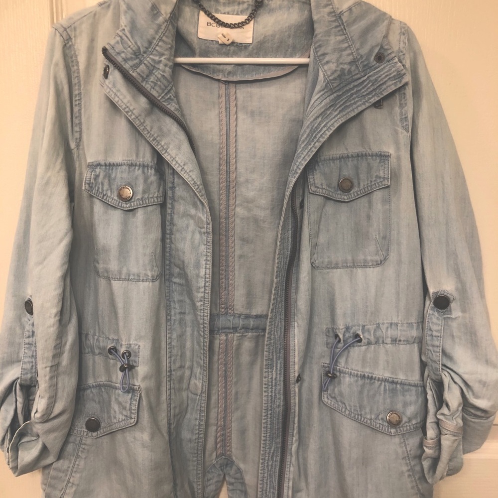 BCBG Jean Zip Up Jacket